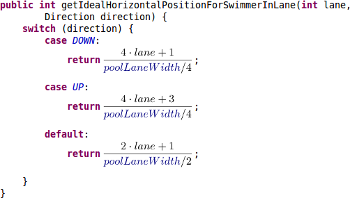Code example containing math with LaTeX